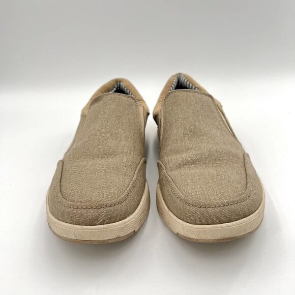 Clarks Men's Step Isle Cushion Cloud Slip On Loafers Sand Canvas Size 10.5 - Picture 2 of 11